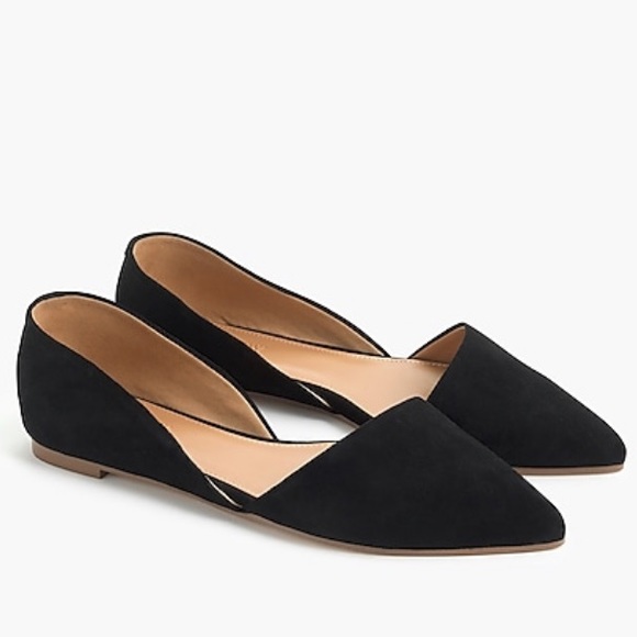 J. Crew Shoes - J crew Zoe black suede d’Orsay flats f5310
